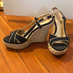 Lilly Pulitzer espadrille wedge, 4 inch heel